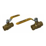 1/2" Female NPT, Full Port Industrial Brass Ball Valve, QTY-02