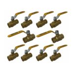 1/2" Female NPT, Full Port Industrial Brass Ball Valve, QTY-10