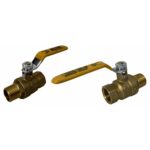 1/2" Male X Female NPT, Full Port Industrial Brass Ball Valve, QTY-02