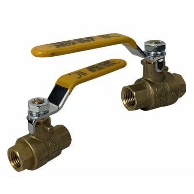 1/4" Female NPT, Full Port Industrial Brass Ball Valve, QTY-02