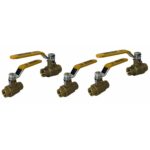1/4" Female NPT, Full Port Industrial Brass Ball Valve, QTY-05