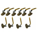 1/4" Female NPT, Full Port Industrial Brass Ball Valve, QTY-10