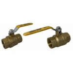 1" Female NPT, Full Port Industrial Brass Ball Valve, QTY-02