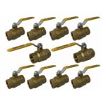 1" Female NPT, Full Port Industrial Brass Ball Valve, QTY-10