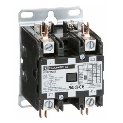 SQUARE D - 208-240V, Definite Purpose Contactor: 3 Poles, 40 FLA