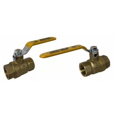 3/4" Female NPT, Full Port Industrial Brass Ball Valve, QTY-02