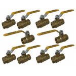 3/4" Female NPT, Full Port Industrial Brass Ball Valve, QTY-10