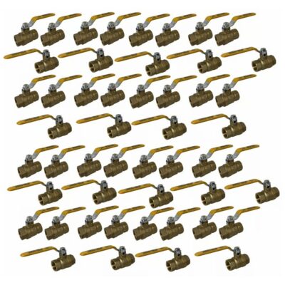 3/4" Female NPT, Full Port Industrial Brass Ball Valve, QTY-50