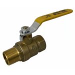 3/4" Male X Female NPT, Full Port Industrial Brass Ball Valve, QTY-01