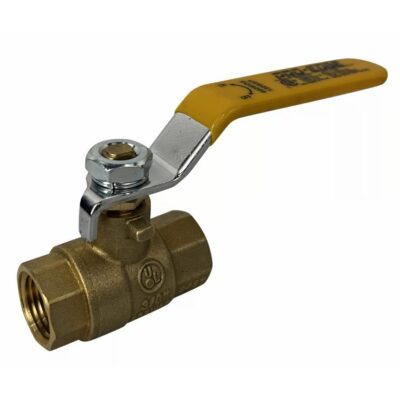 3/8" Female NPT, Full Port Industrial Brass Ball Valve, QTY-01