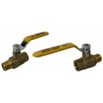 3/8" Male X Female NPT, Full Port Industrial Brass Ball Valve, QTY-02