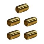 1/4" Male NPT Brass Close Nipple - Qty. 5