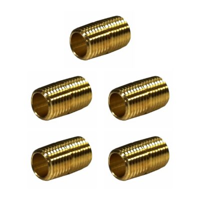1/4" Male NPT Brass Close Nipple - Qty. 5