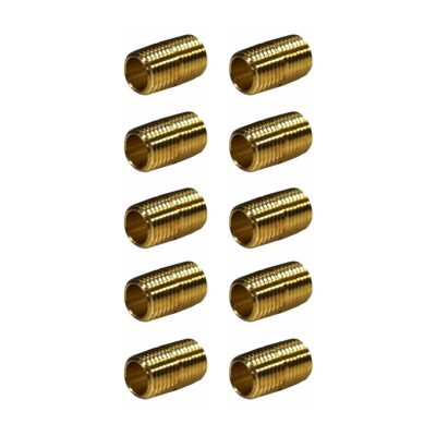 1/4" Male NPT Brass Close Nipple - Qty. 10