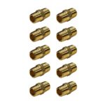 1/4" Male NPT Brass Hex Nipple - Qty. 10