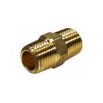 1/4" Male NPT Brass Hex Nipple