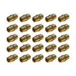 1/4" Male NPT Brass Hex Nipple - Qty. 25