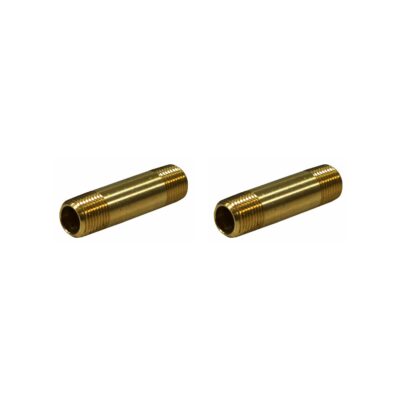 1/4" Male NPT Brass Long Nipple, 1.50" Length - Qty. 2