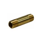 1/4" Male NPT Brass Long Nipple, 1.50" Length