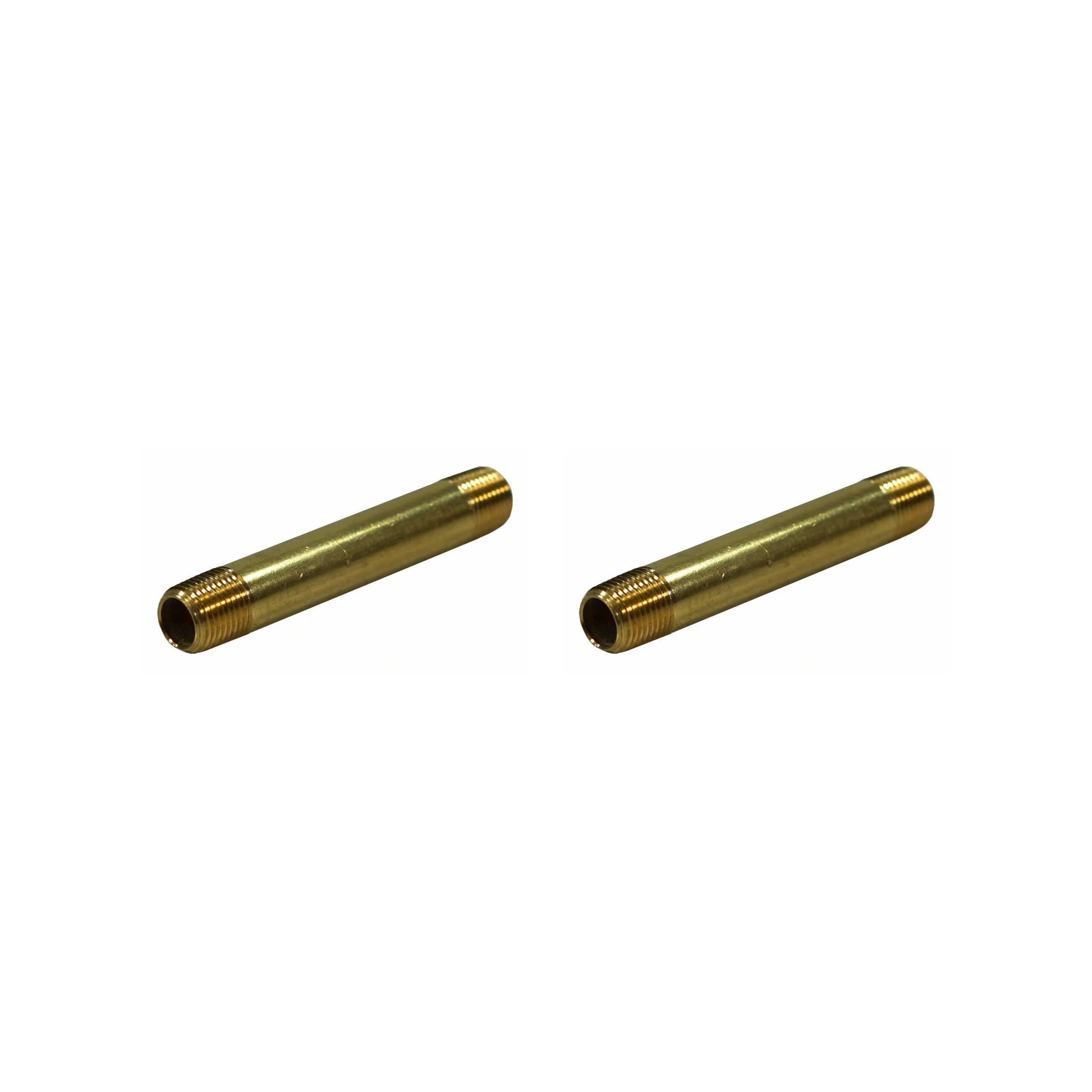 1/4" Male NPT Brass Long Nipple, 2.50" Length - Qty. 02