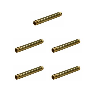 1/4" Male NPT Brass Long Nipple, 3.00" Length - Qty. 05
