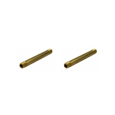 1/4" Male NPT Brass Long Nipple, 3.50" Length - Qty. 02