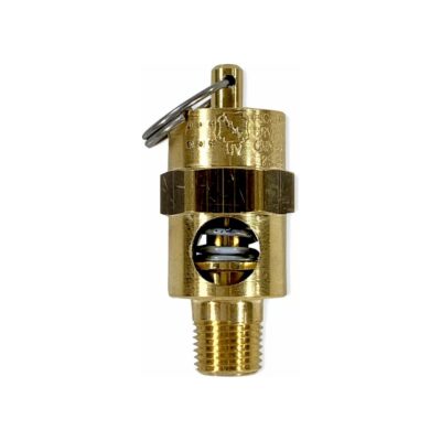 1/8" NPT, Soft Seat Safety Pressure Relief Valve, 100 PSI